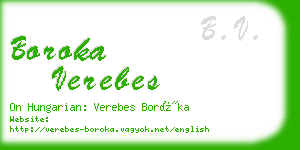 boroka verebes business card